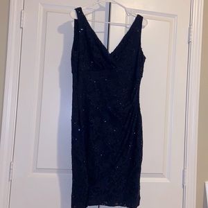 Dark Blue Sequin Dress